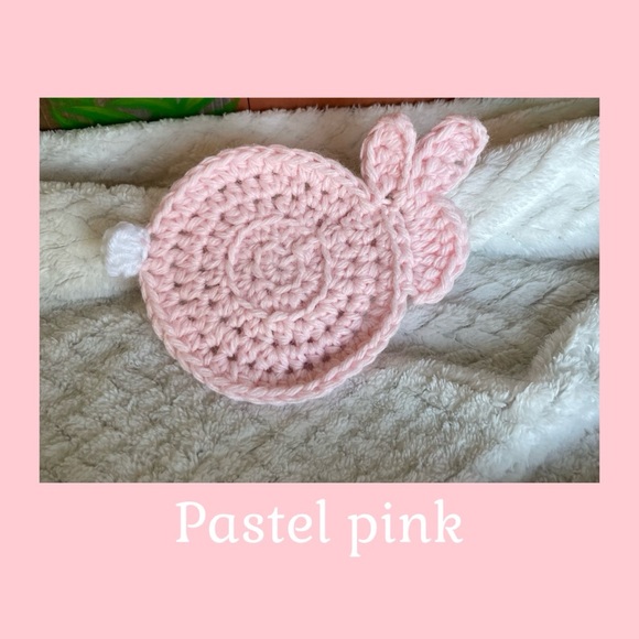 NWT Hand crochet bunny coasters set of 4, choose your colors - Picture 4 of 8